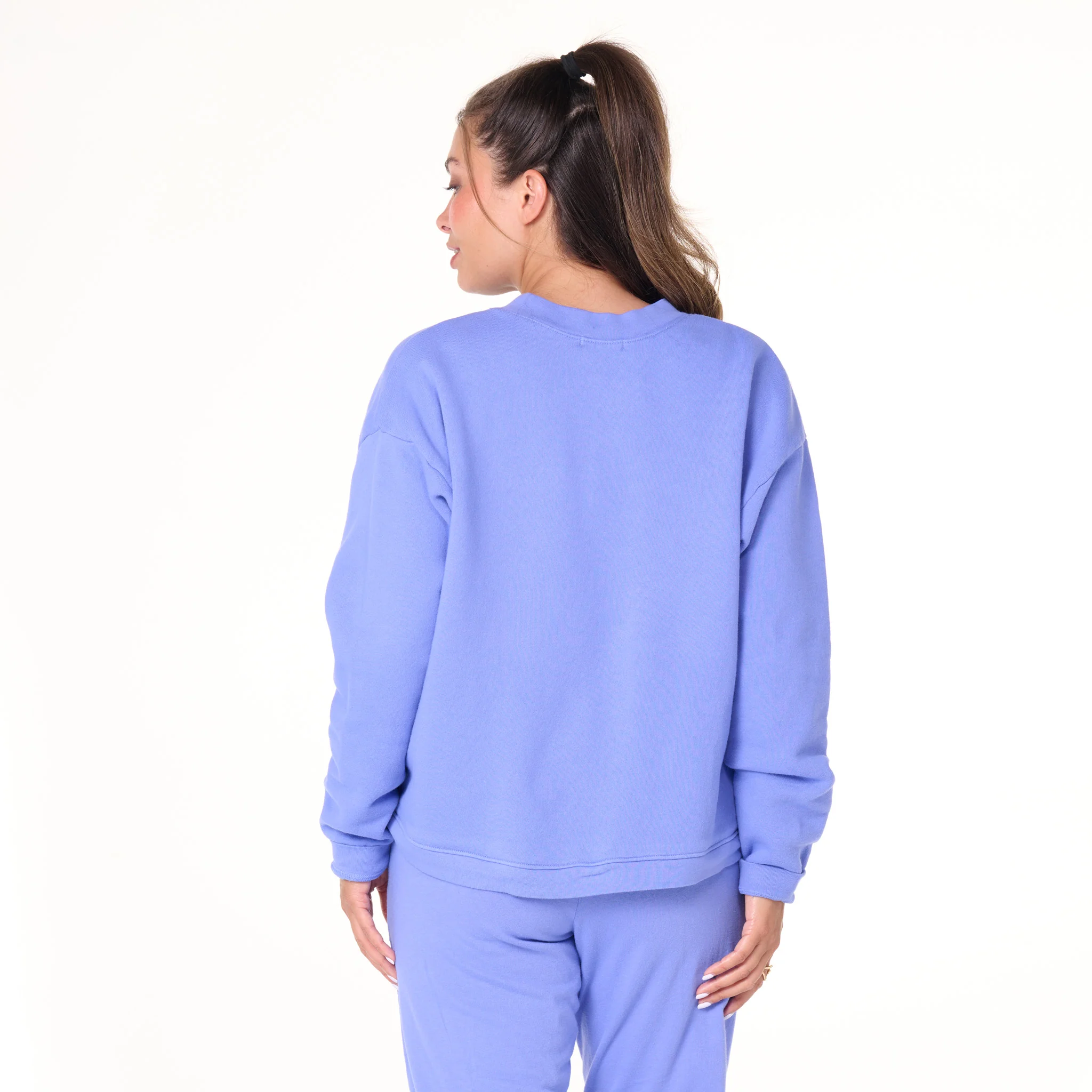 Crop Easy V Neck Sweatshirt - Image 4
