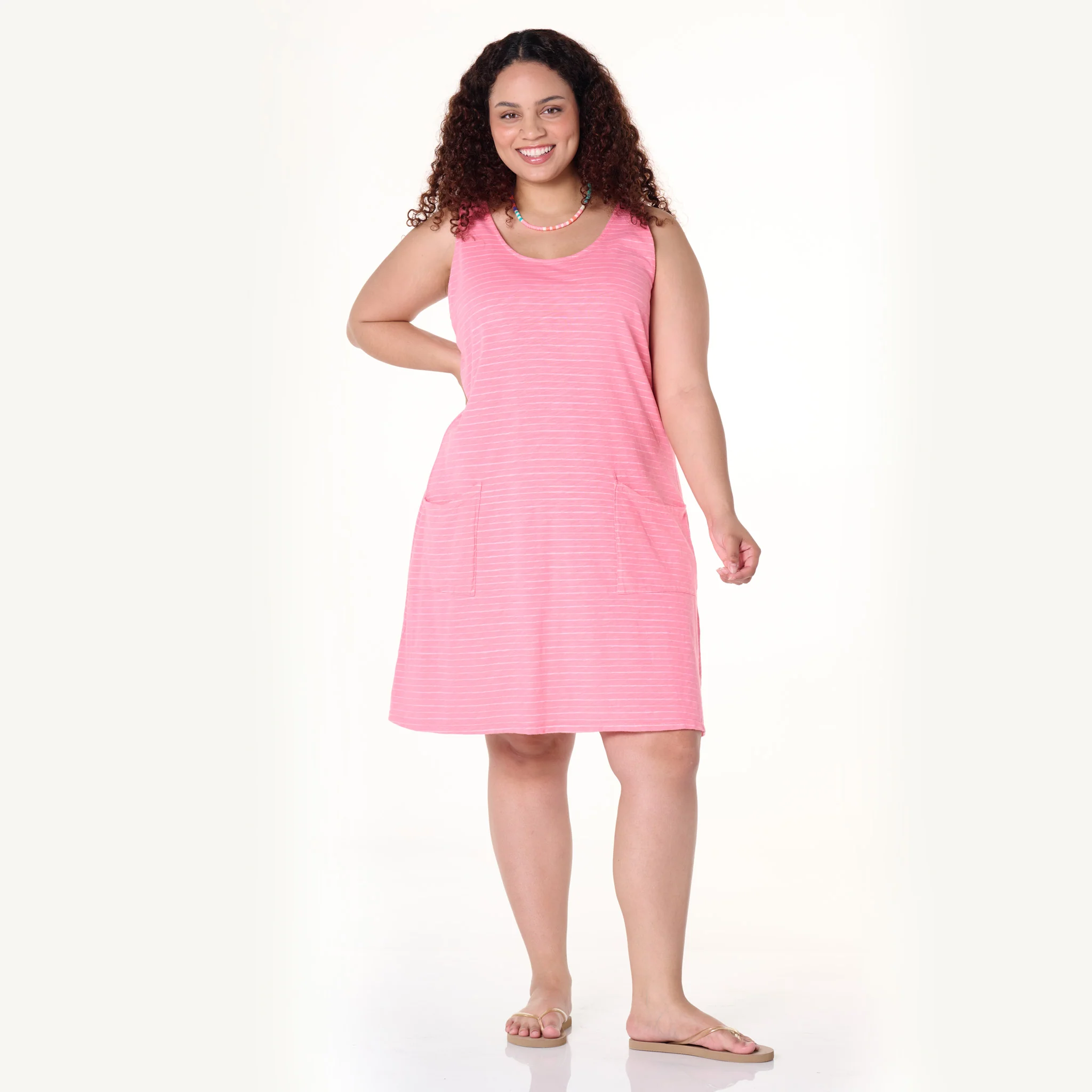 Ocean Stripe Drape Dress | Plus Size - Image 9